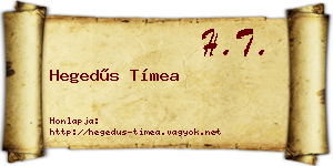 Hegedűs Tímea névjegykártya